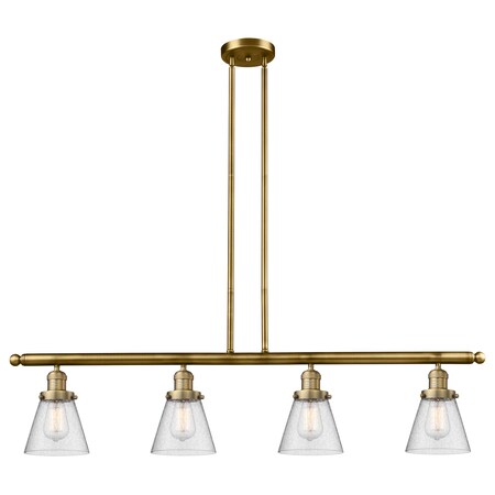 Innovations Lighting Glass 4 Light Island Adjustable Stem Chandelier 214-BB-G64